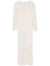 Blugirl Beige Midi Dress With Floral Texture