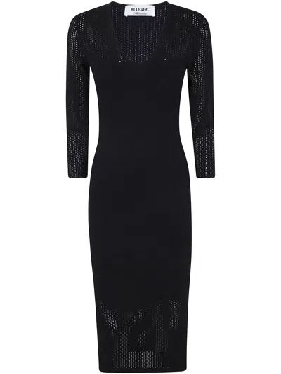 BLUGIRL BLUGIRL ECS VISCOSE MELANGE MINI DRESS