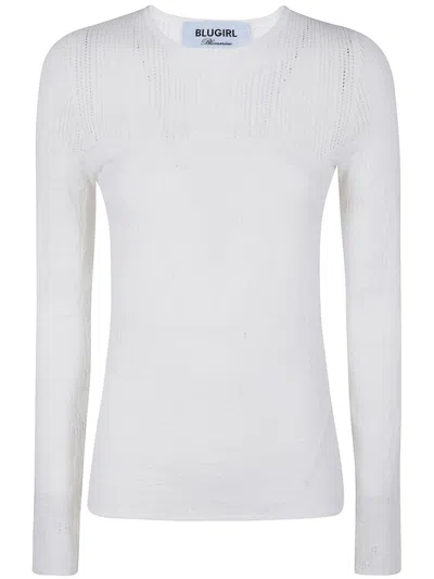 BLUGIRL BLUGIRL ECS VISCOSE ROUND NECK SWEATER
