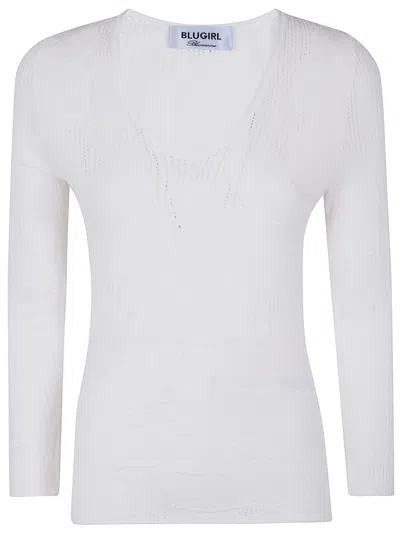 BLUGIRL BLUGIRL ECS VISCOSE V NECK SWEATER
