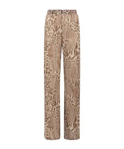 Blugirl Elastic Waist Casual Pants In Brown