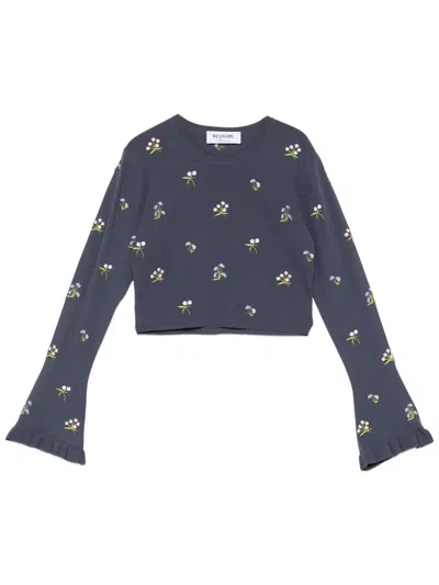 Blugirl Elegant Women's T-shirt In Navy