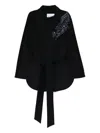 Blugirl Embellished Belted Coat In Black
