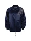 Blugirl Douchesse Patchwork Bomber Jacket In Blue
