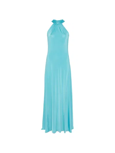 Blugirl Embellished Halterneck Maxi Dress In Blue