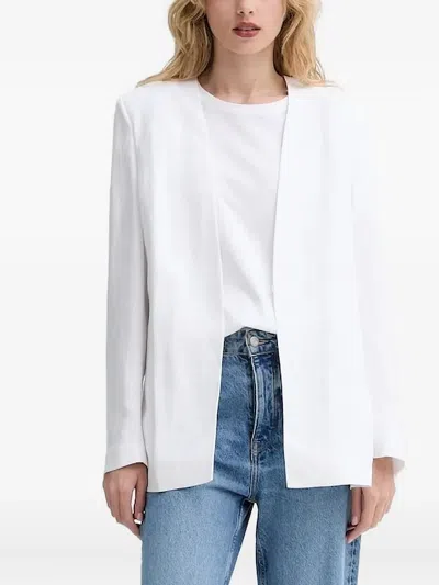 Blugirl Embellished Shoulder-padded Blazer In White