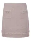 Blugirl Embellished Tweed Skirt In Pink
