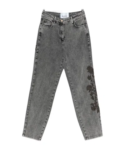 BLUGIRL EMBROIDERED FLORAL JEANS