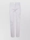 Blugirl Embroidered Mesh Detail Jeans With Rear Pockets In White