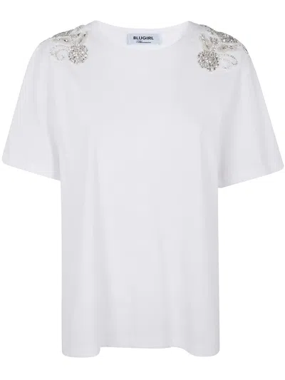 Blugirl Embroidered Patch T-shirt In White