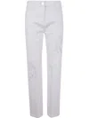 Blugirl Embroidered Mesh Detail Jeans With Rear Pockets