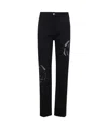 Blugirl Lace Rose Paneled Jeans In Black