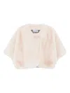 Blugirl Fur Edge With Buttons Cape In Neutral
