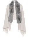 BLUGIRL FAUX-FUR-TRIM SCARF