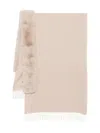 Blugirl Faux Fur-trimmed Fringe Cape In Neutral