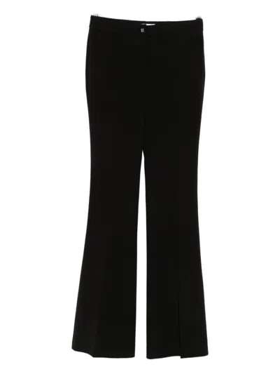 BLUGIRL FITTED BLACK TROUSERS WITH FLARED HEM