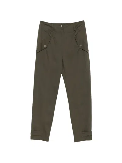 Blugirl Flap-pocket Button-detail Trousers In Green