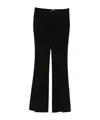 Blugirl Fitted Black Trousers With Flared Hem In Black