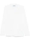 Blugirl Tailored White Jacket With Floral Cut-out Details In White