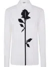 Blugirl Ecs Regular Popeline Embroider Shirt In Weiss