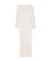 Blugirl Beige Midi Dress With Floral Texture In White
