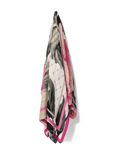 Blugirl Floral-print Scarf In White