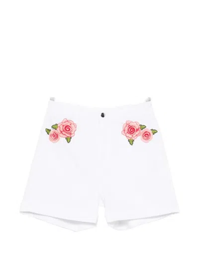 Blugirl Floral-patch Shorts In White