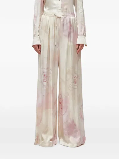 Blugirl Floral-print Palazzo Pants In Neutral