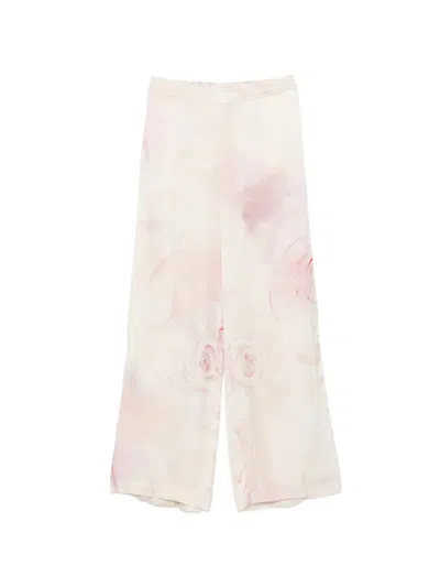 Blugirl Floral-print Trousers In White