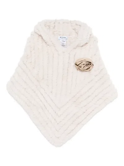 Blugirl Flower-detailing Poncho In White