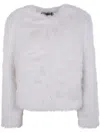 Blugirl Fox Faux Fur Short Jacket In Neutral