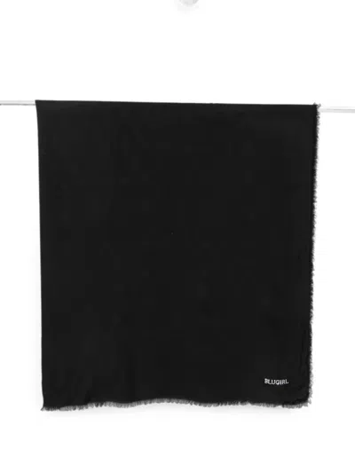 Blugirl Frayed-edge Scarf In Purple
