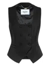 Blugirl Double-breasted Waistcoat In Black