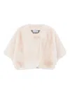 Blugirl Fur Edge With Buttons Cape In Neutral