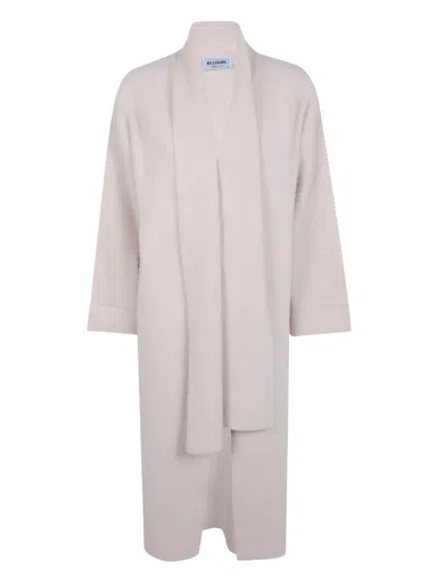 BLUGIRL FUR LONG KNIT CARDIGAN,RF5234MA39R 10110 BUTTERCREAM