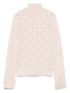 Blugirl Geometric Turtleneck Sweater In Neutral