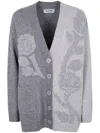 Blugirl Goffrato Knit Cardigan In Animal Print