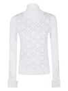 Blugirl Viscose High Neck Sweater In White