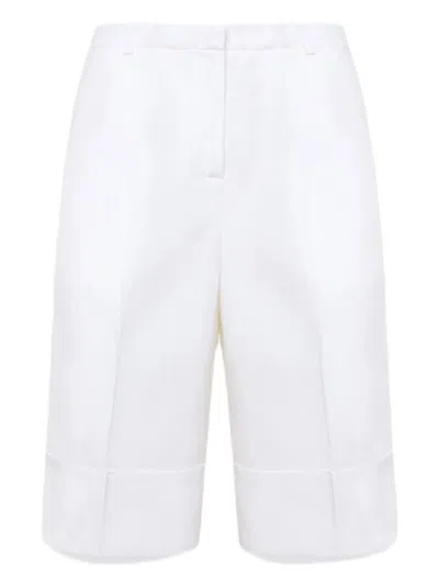 Blugirl High-waist Bermuda Shorts In White