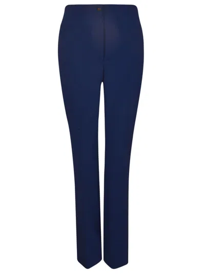 Blugirl High-waist Slim Fit Plain Trousers In Blu
