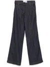 Blugirl Denim Jeans Wide Leg W/brooch In Dark Blue