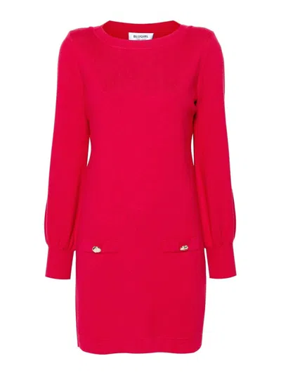 Blugirl Knitted Mini Dress In Red