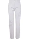 Blugirl Embroidered Mesh Detail Jeans With Rear Pockets In White
