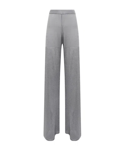 Blugirl Knitted Casual Pants In Gray