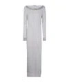 Blugirl Crystal-embellished Long Dress In Gray