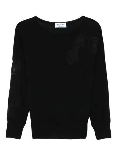 Blugirl Lace-appliqué Sweater In Multi