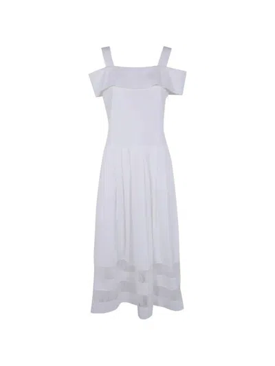 Blugirl Lace Cotton Dress In White