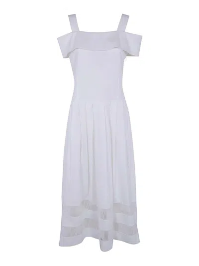 Blugirl Lace Cotton Dress In White
