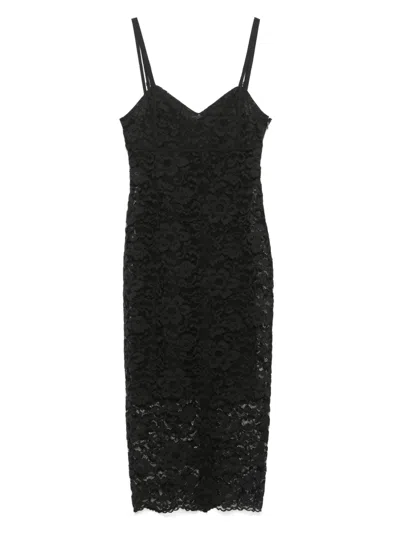 Blugirl Lace Midi Dress In Black