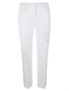 Blugirl Embroidered Mesh Detail Jeans With Rear Pockets In Gesso